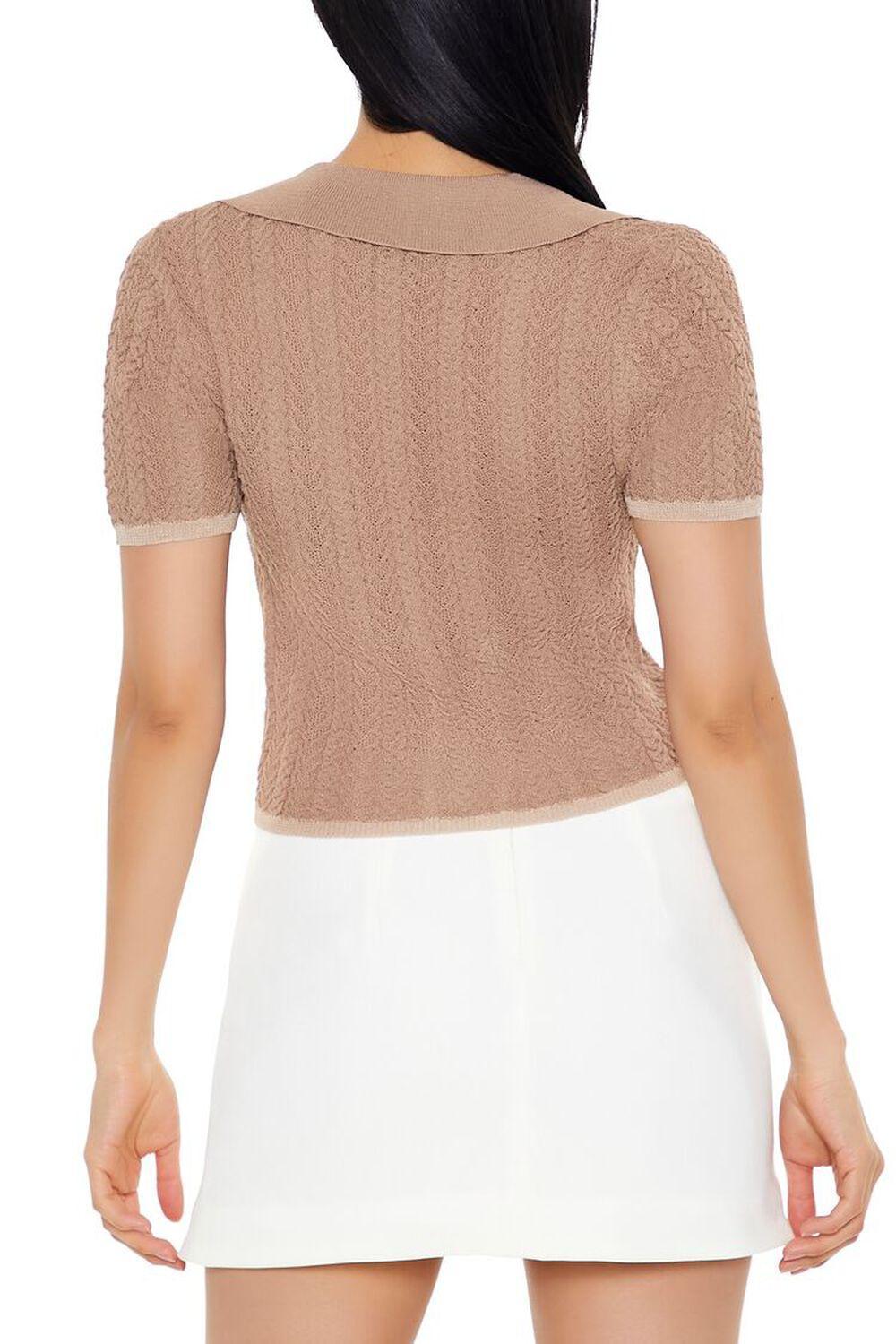 Sweater-Knit Cropped Shirt | Forever 21 Product Image