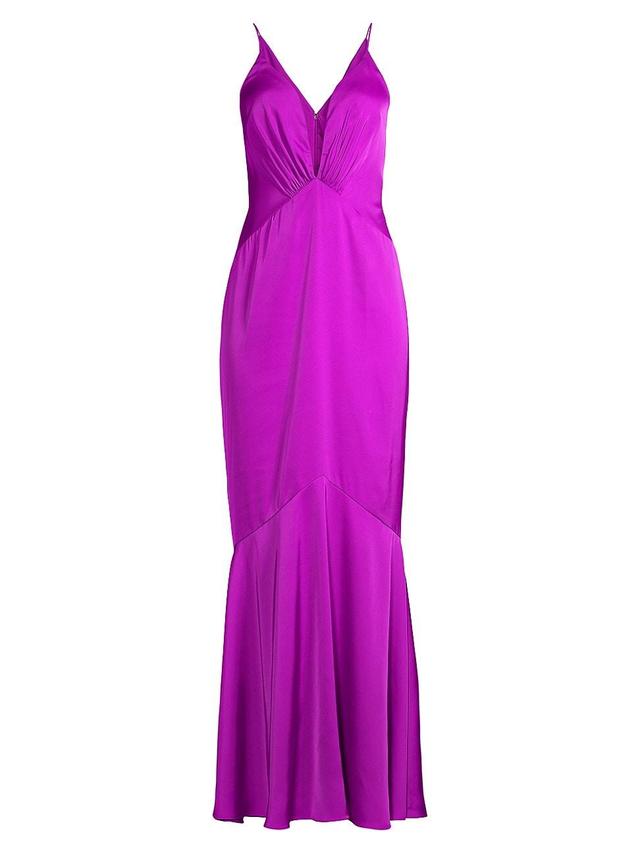 Womens Satin Mermaid Gown Product Image