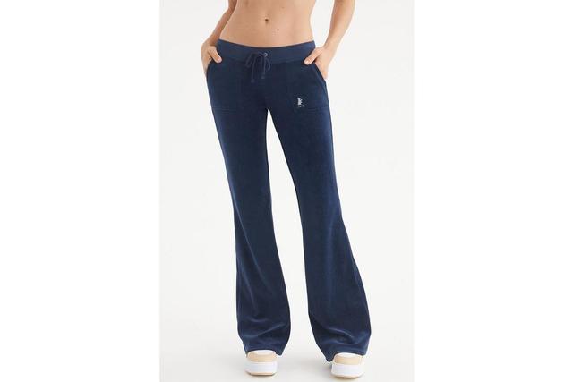 Juicy Couture Womens Hollywood Scottie Snap Pocket Cotton Velour Track Pants Product Image