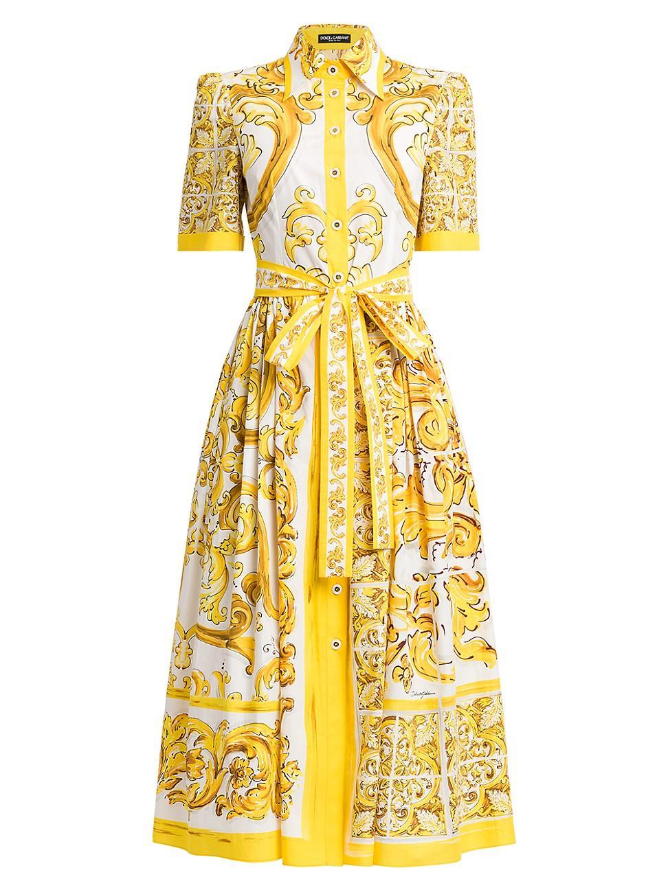 Womens Maiolica Tie-Waist Shirtdress Product Image