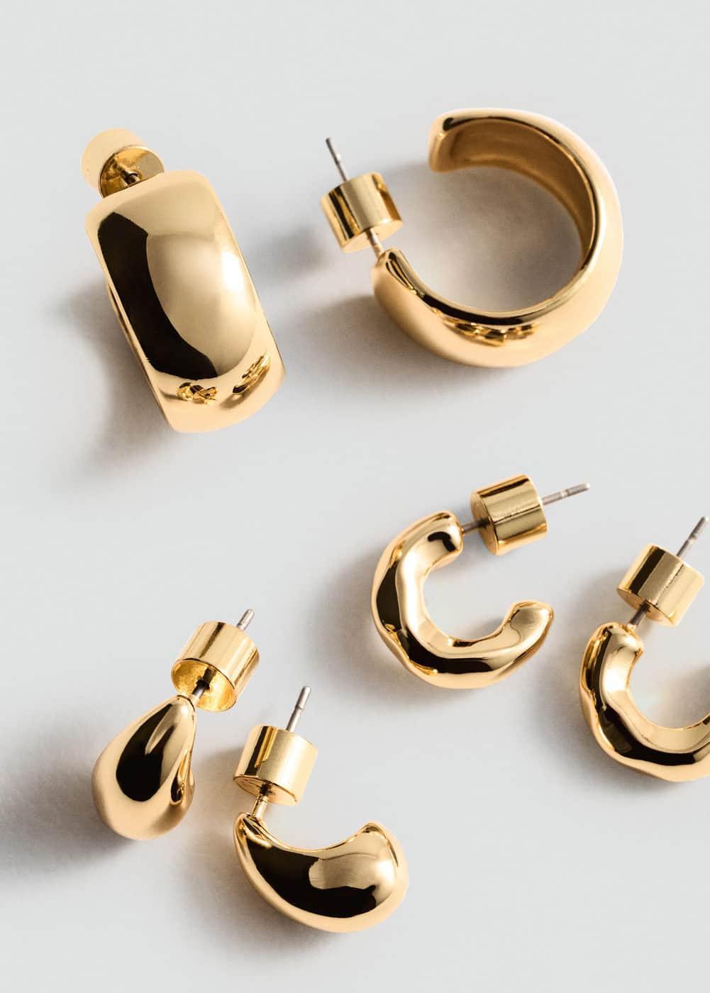 Set of hoop earrings  - Women | MANGO USA Product Image