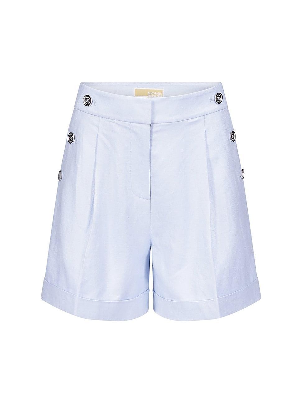 Womens Linen-Blend Pleated Sailor Shorts Product Image