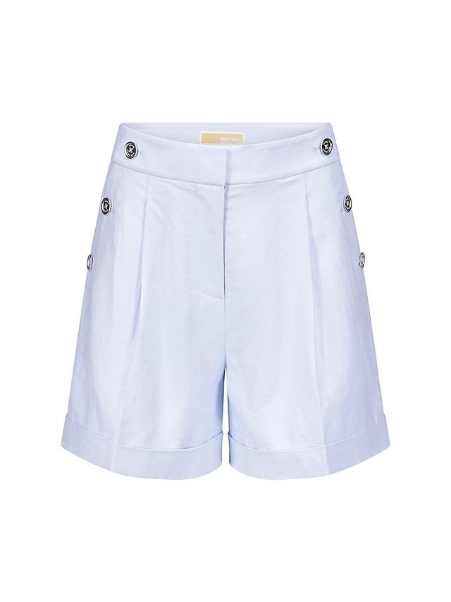 Womens Linen-Blend Pleated Sailor Shorts Product Image