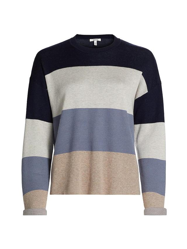 Womens Georgie Striped Crewneck Sweater Product Image