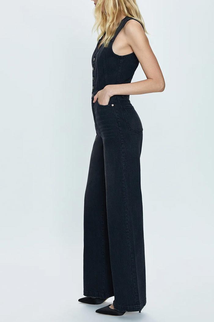 Aria Denim Jumpsuit Product Image