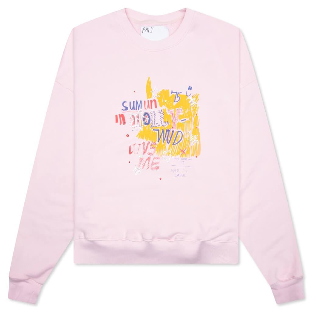 Sum One in Hollywood Luvs Me Crewneck Sweatshirt - Pink Male Product Image