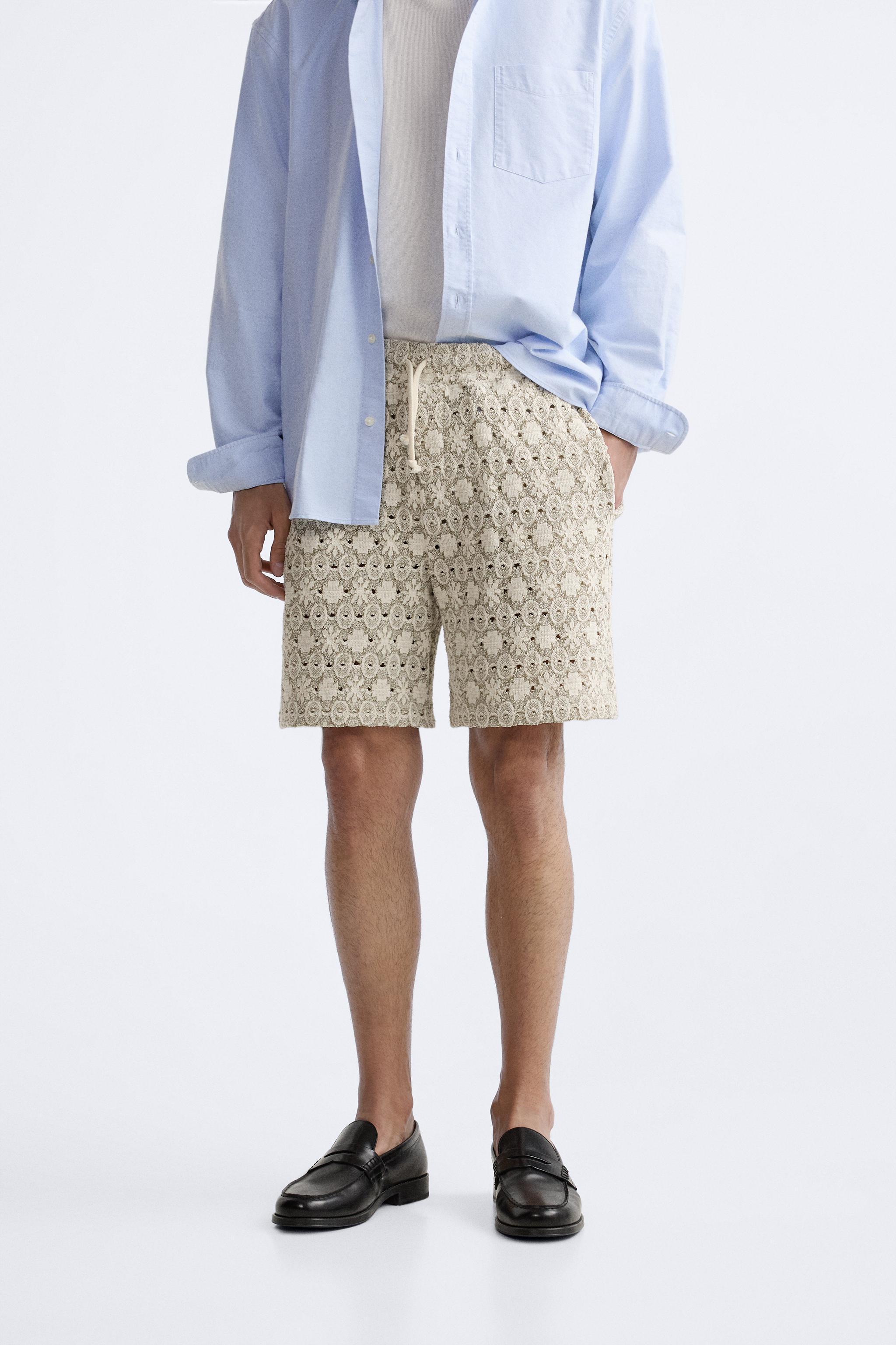 GEOMETRIC JACQUARD SHORTS Product Image