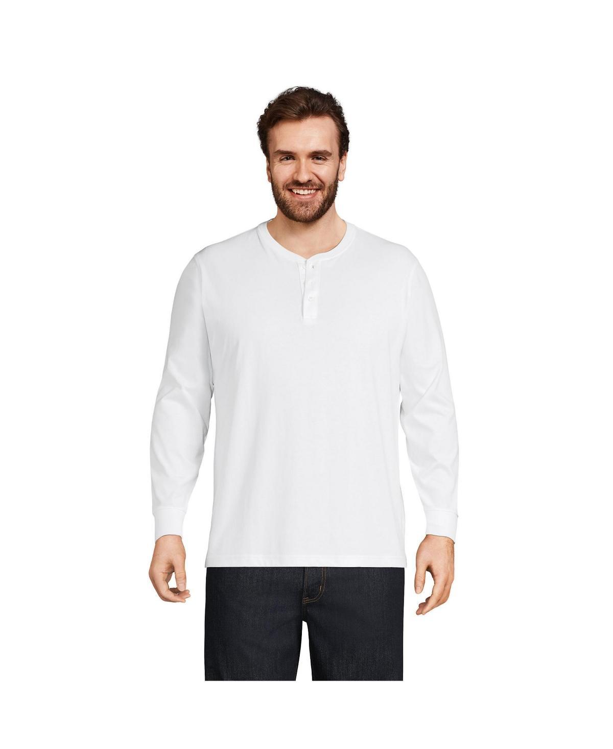 Lands End Mens Super-t Long Sleeve Henley T-Shirt Product Image