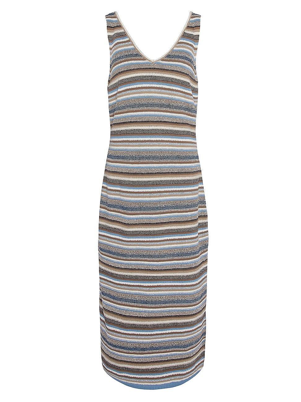 Womens Blakeney Stripe Cotton-Blend Knit Midi-Dress Product Image