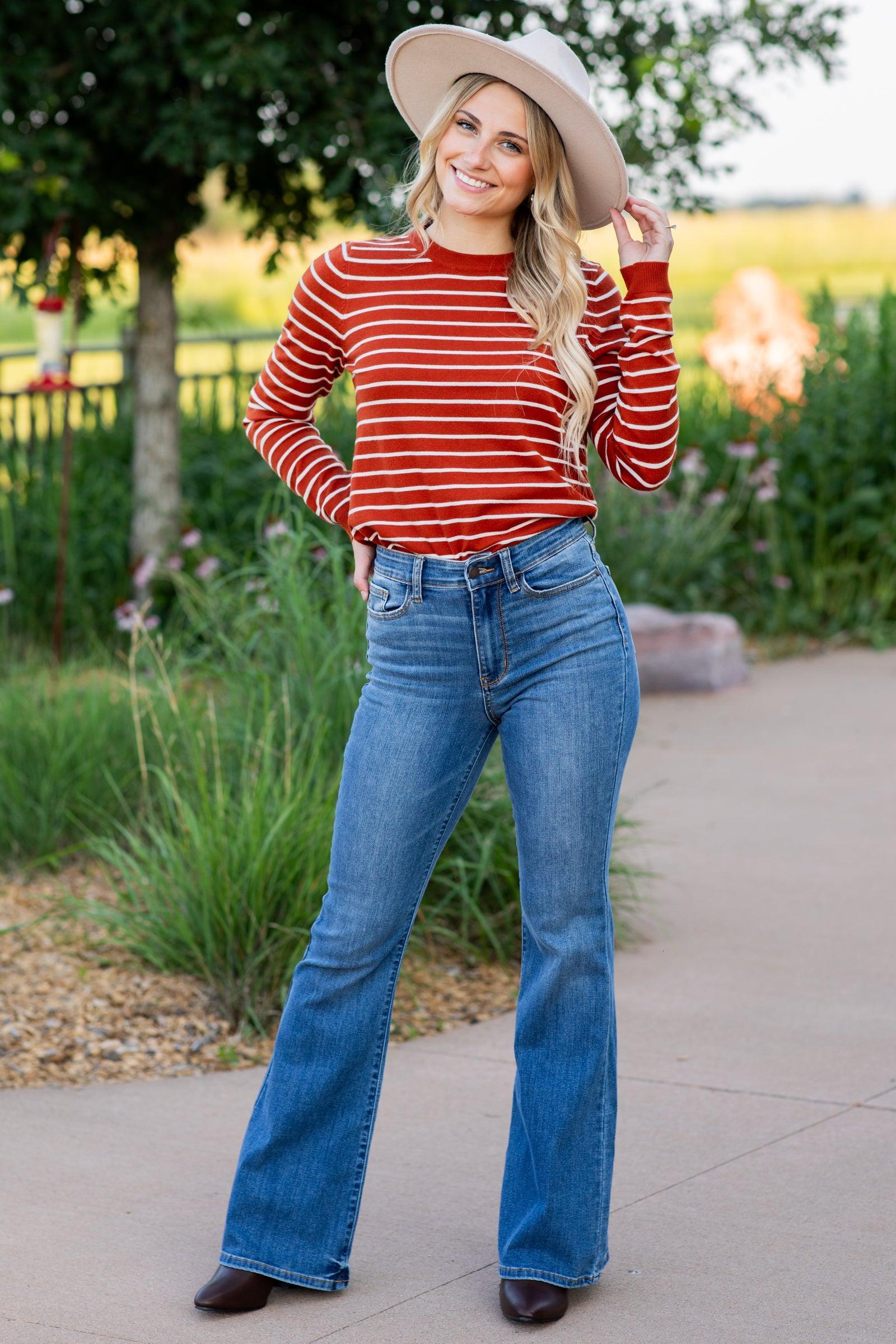 Judy Blue Country Roots Flare Jeans Product Image