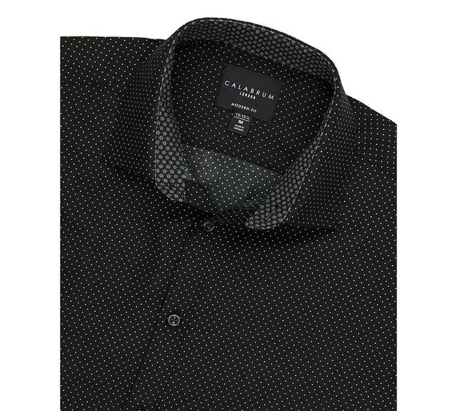 Mens Regular Fit Dot Print Wrinkle Free Performance Dress Shirt Product Image