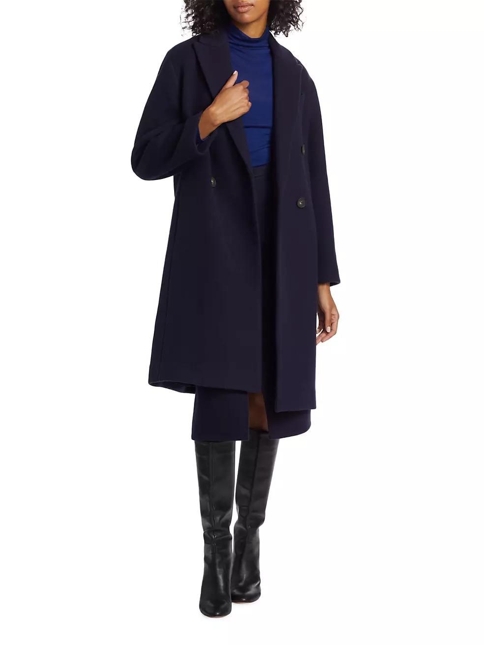 Double-Breasted Wool-Blend Coat Product Image