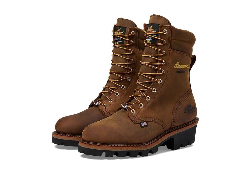 Thorogood American Heritage Evergreen 9 Waterproof Insulated Logger Soft Toe (Crazy Horse) Men's Boots Product Image