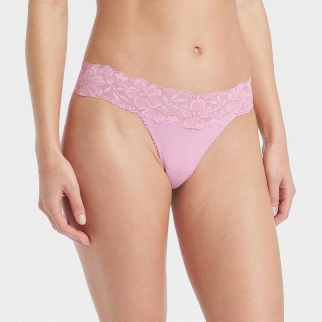 Womens Cotton Comfort Thong - Auden Rose M Product Image