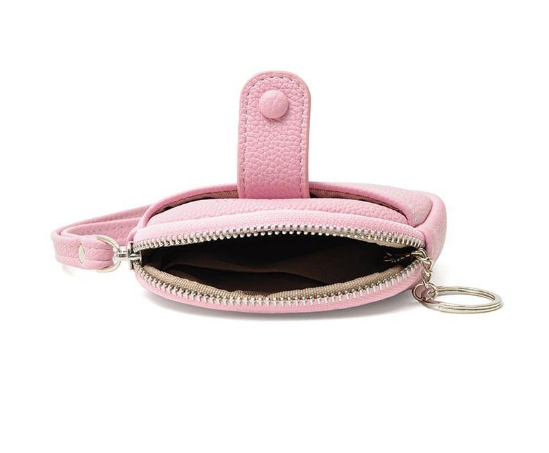 Plain Faux Leather Coin Purse Product Image