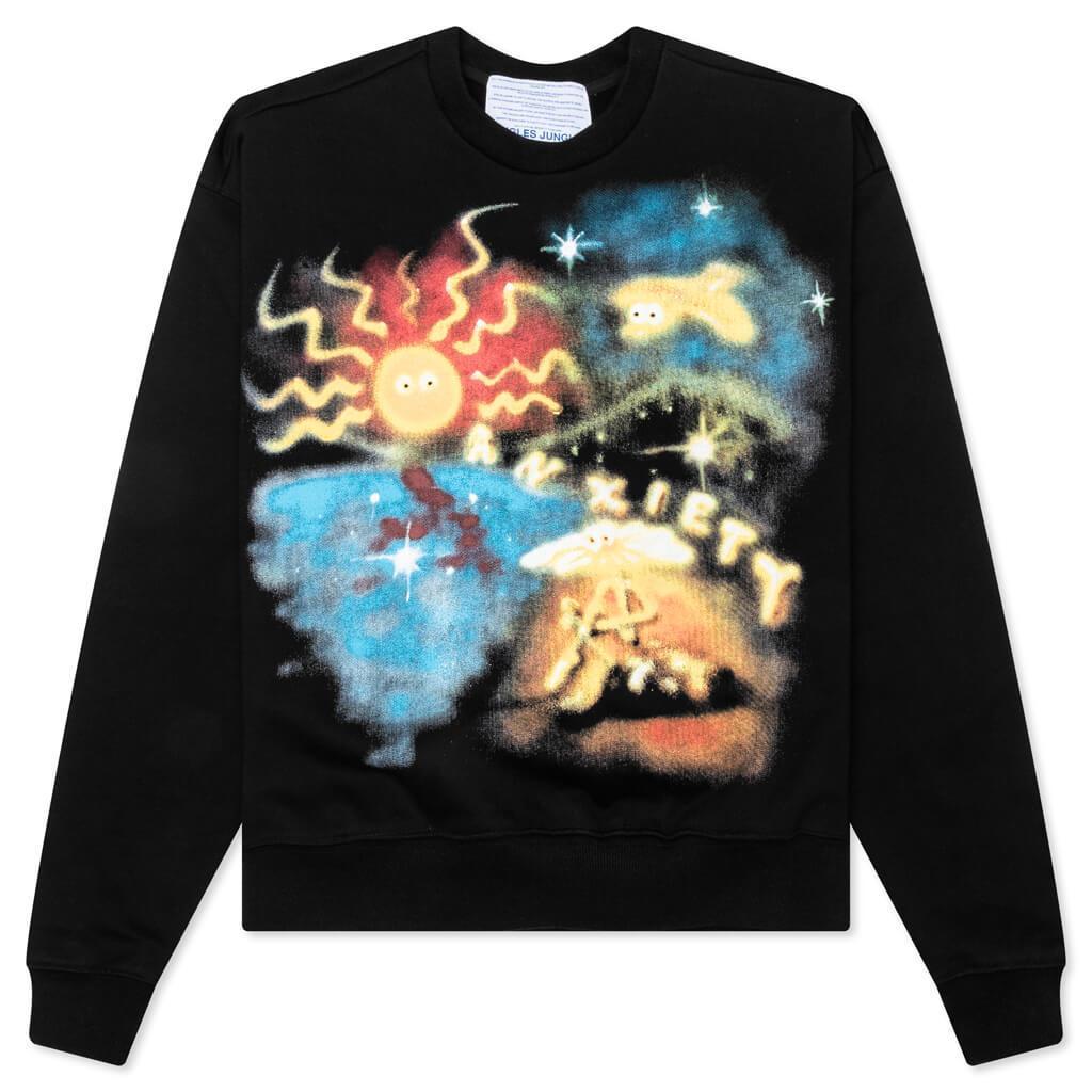 Anxiety Airbrush Crew Neck - Black Male Product Image