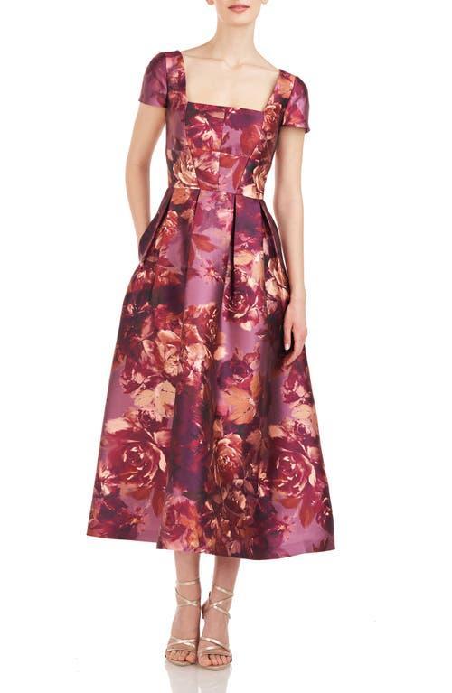 Kay Unger Tierney Floral Midi Dress Product Image