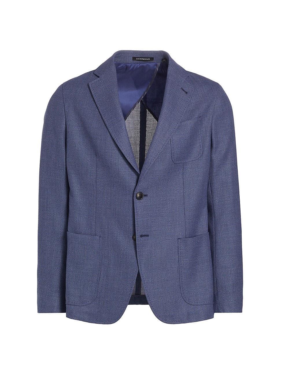 Mens Virgin Wool Single-Breasted Sport Coat Product Image