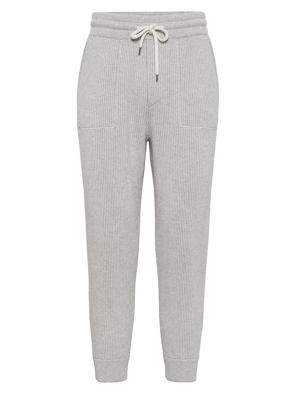 Mens Cashmere English Rib Knit Joggers Product Image