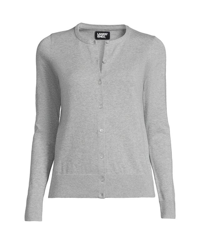 Womens Lands End Tall Fine Gauge Cotton Cardigan Sweater Product Image