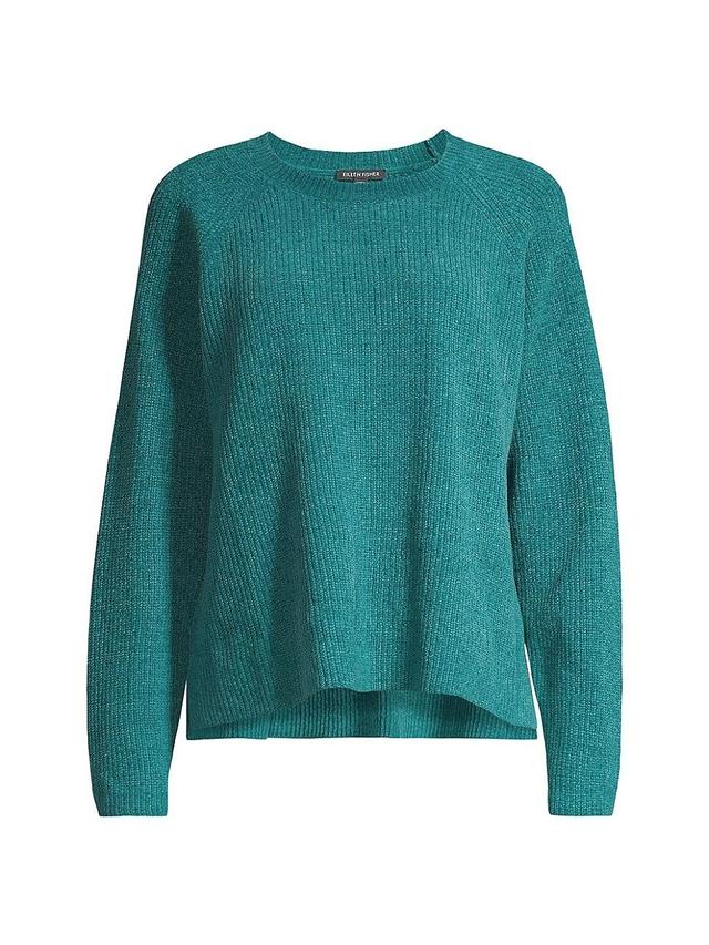 Womens Cotton Crewneck Fisherman Sweater Product Image