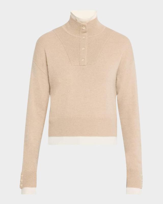 Layered Turtleneck Wool-Cashmere Sweater Product Image