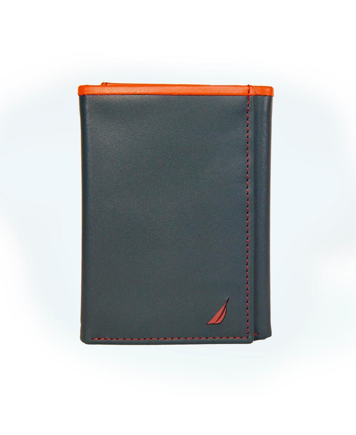 Nautica Mens Pop J Class Trifold Wallet - Black Product Image