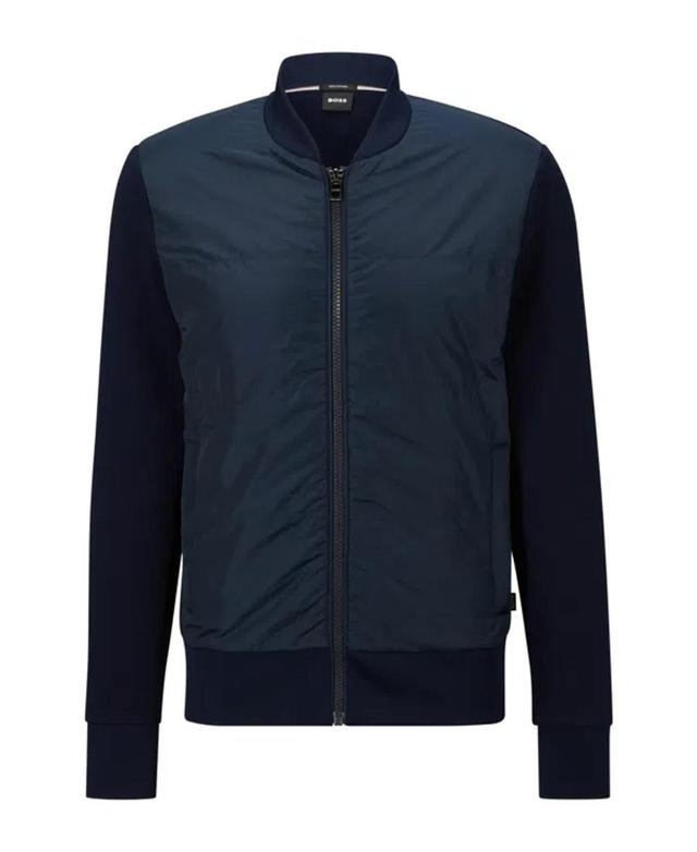 Boss by Hugo Boss Mens Technical Fabric Zip-Up Sweatshirt Product Image