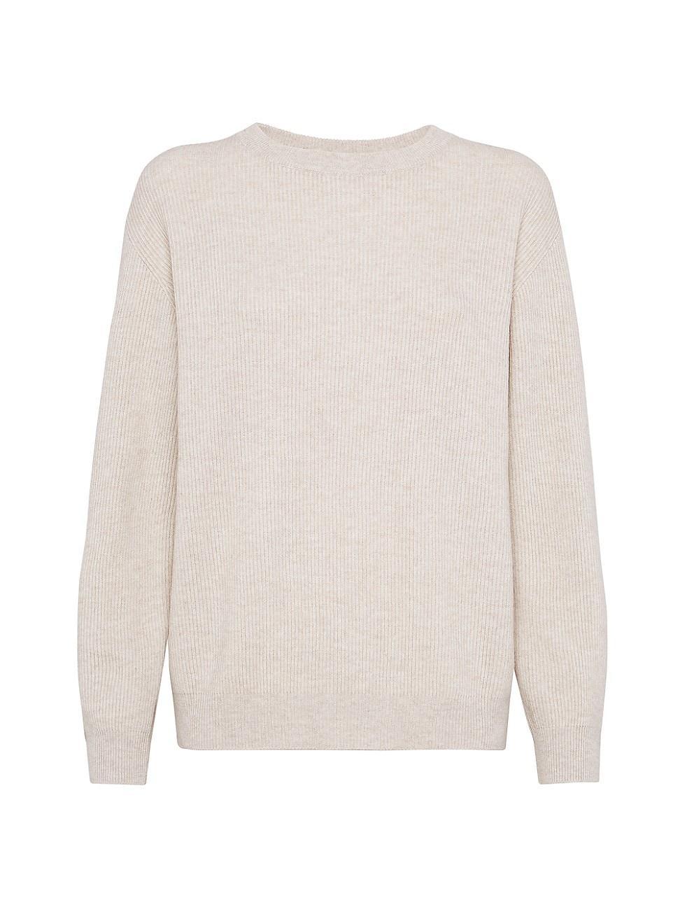 Womens Cashmere English Rib Sweater product image