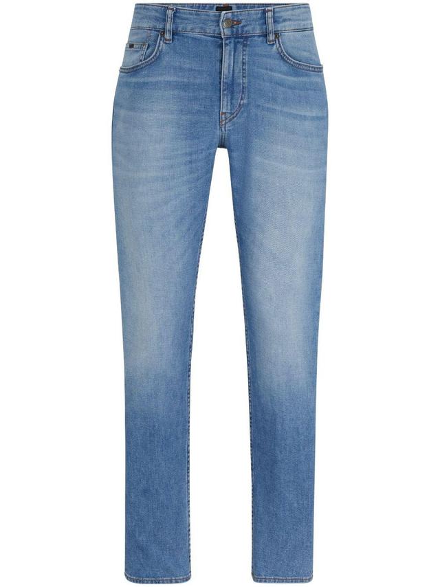 HUGO BOSS Slim-cut Cotton Jeans In Blue Product Image