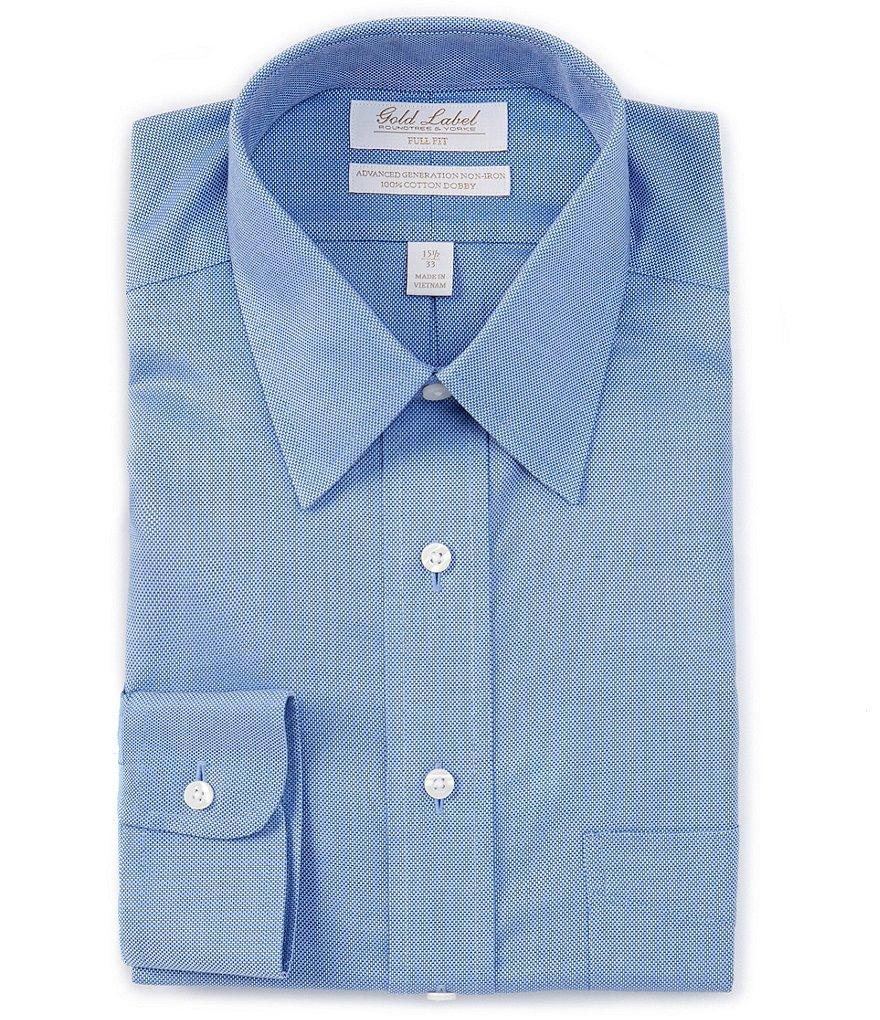 Gold Label Roundtree & Yorke Full Fit Non-Iron Point Collar Textured Dress Shirt Product Image