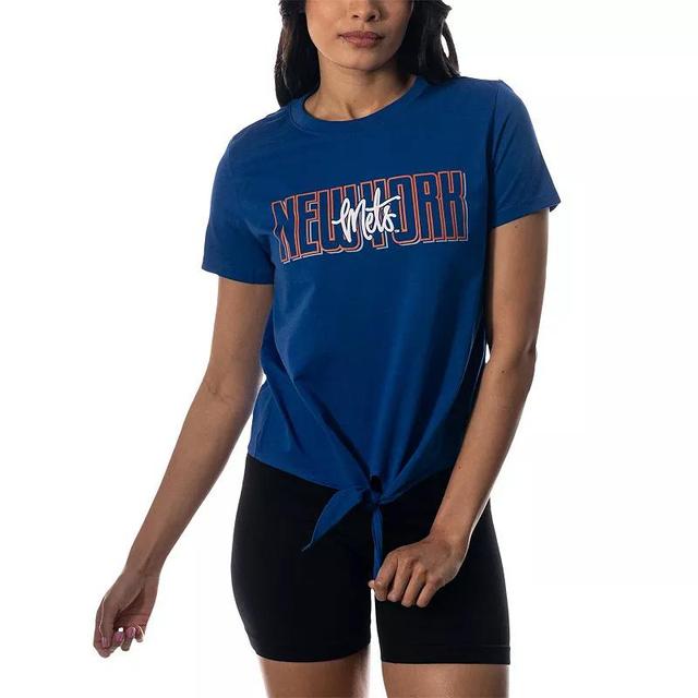 Womens The Wild Collective Royal New York Mets Twist Front T-Shirt Product Image