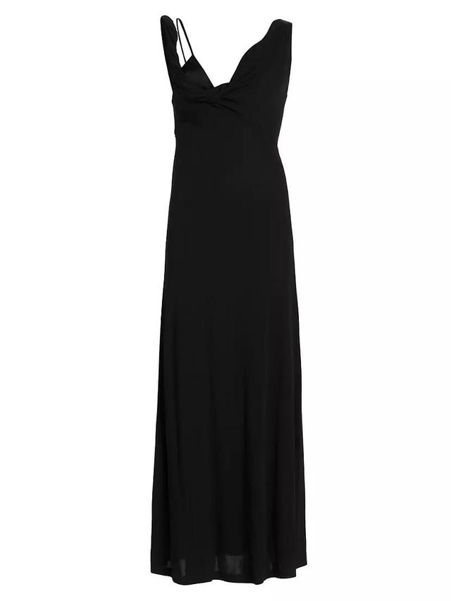 Crepe Jersey Twist Drape Maxi Dress Product Image