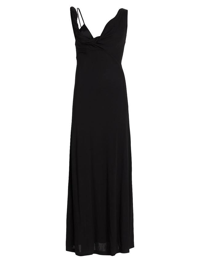 Womens Crepe Jersey Twist Drape Maxi Dress Product Image