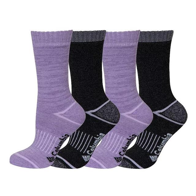 Womens Columbia Stripe Moisture Control Crew Socks Product Image