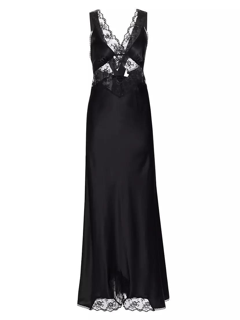 Womens Aries Lace Cut-Out Gown Product Image