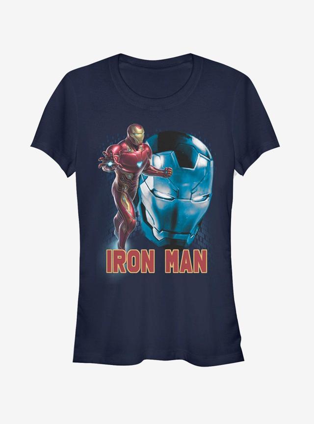 Marvel Avengers: Endgame Iron Man Profile Girls Blue T-Shirt Product Image