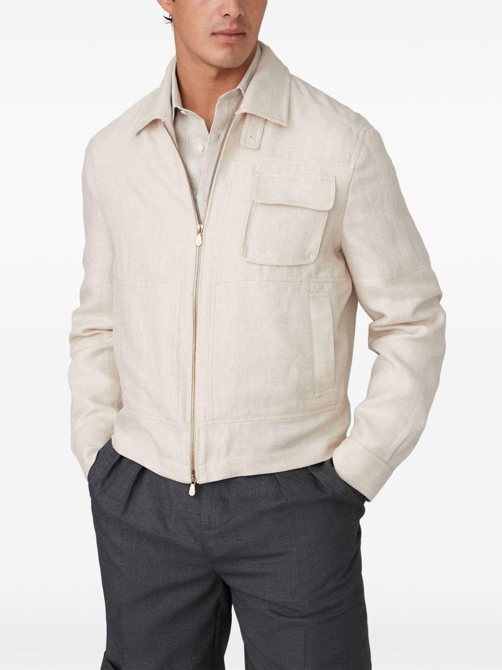 Blouson In Beige Product Image