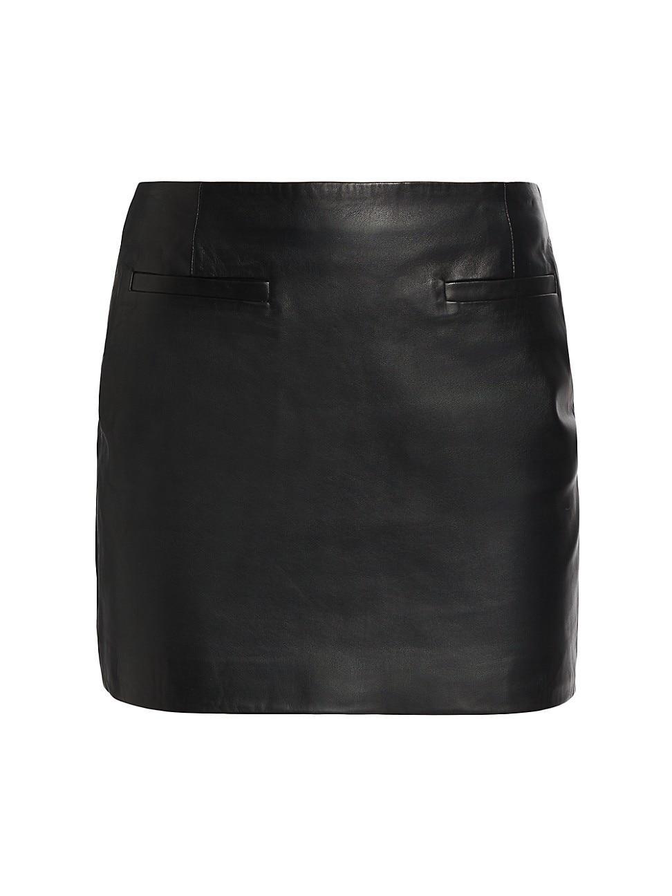 Womens Rowan Leather Miniskirt Product Image