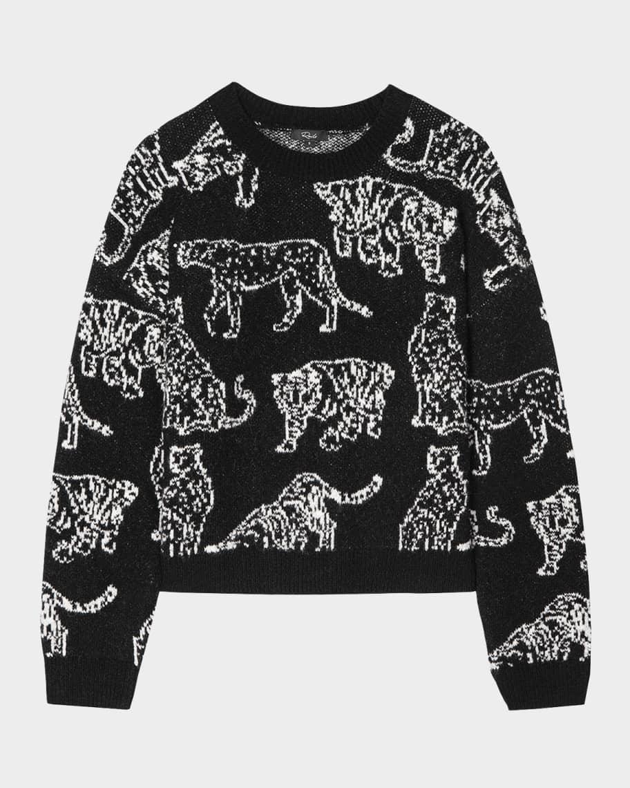 Perci Animal Print Wool-Blend Sweater Product Image