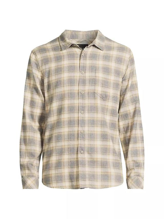 Checked Cotton Long-Sleeve Shirt Product Image