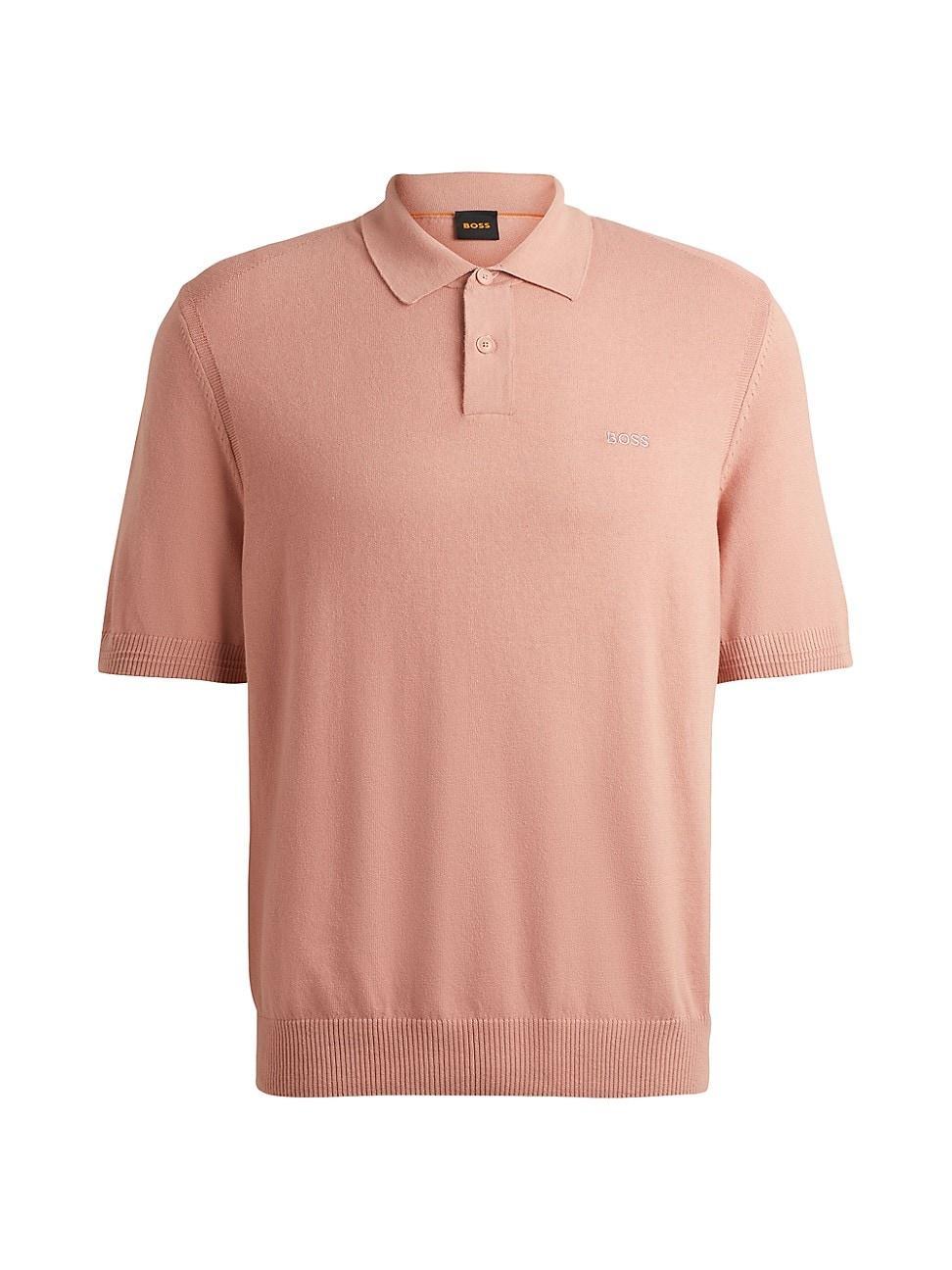 Mens Short-Sleeved Polo Sweater Product Image