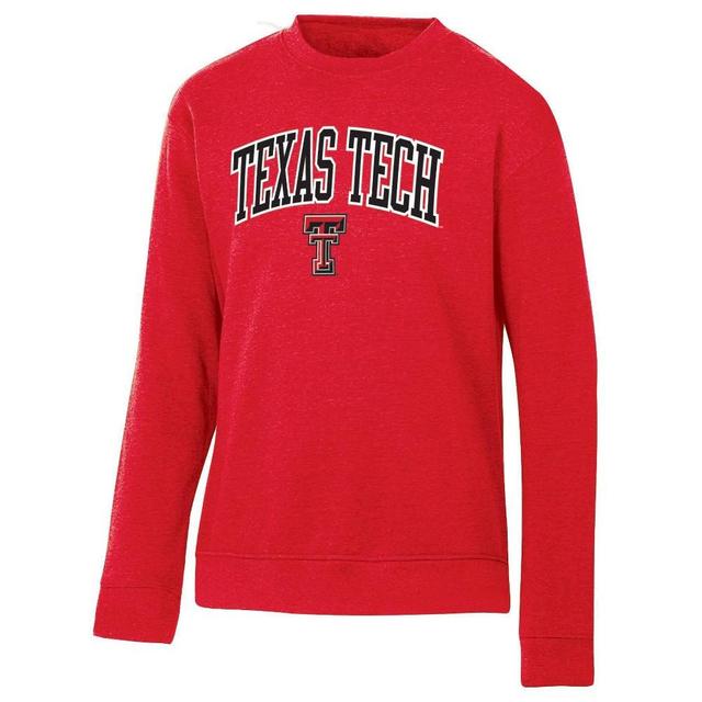 NCAA Texas Tech Red Raiders Mens Heathered Crew Neck Fleece Sweatshirt - S Product Image