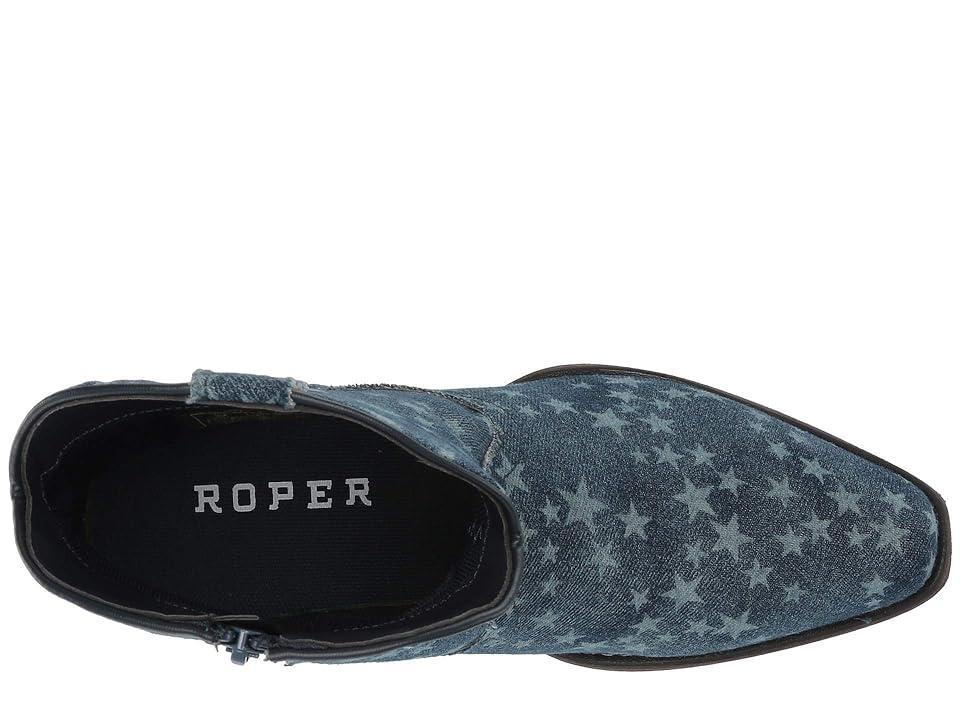 Roper Merica Denim (Stonewashed Denim/All-Over Star Print) Women's Boots Product Image