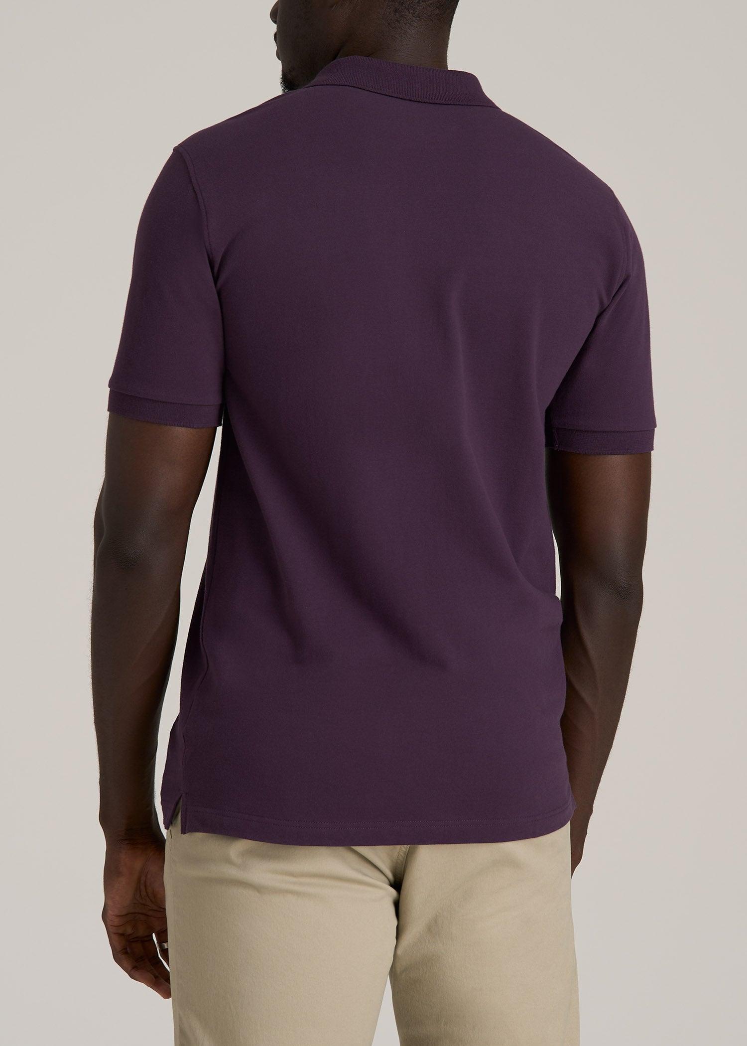 Men's Tall Classic Polo with Embroidered Logo in Midnight Plum Male Product Image