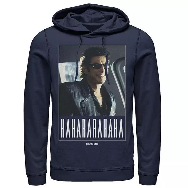 Mens Jurassic Park Ian Malcolm Hahararahaha Hoodie Grey Heather Product Image