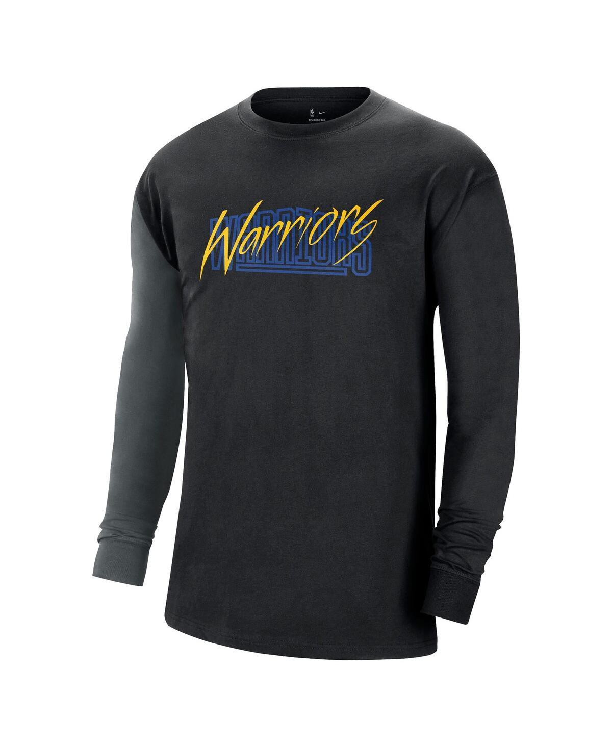 Mens Nike Black Golden State Warriors Courtside Versus Flight MAX90 Long Sleeve T-Shirt Product Image