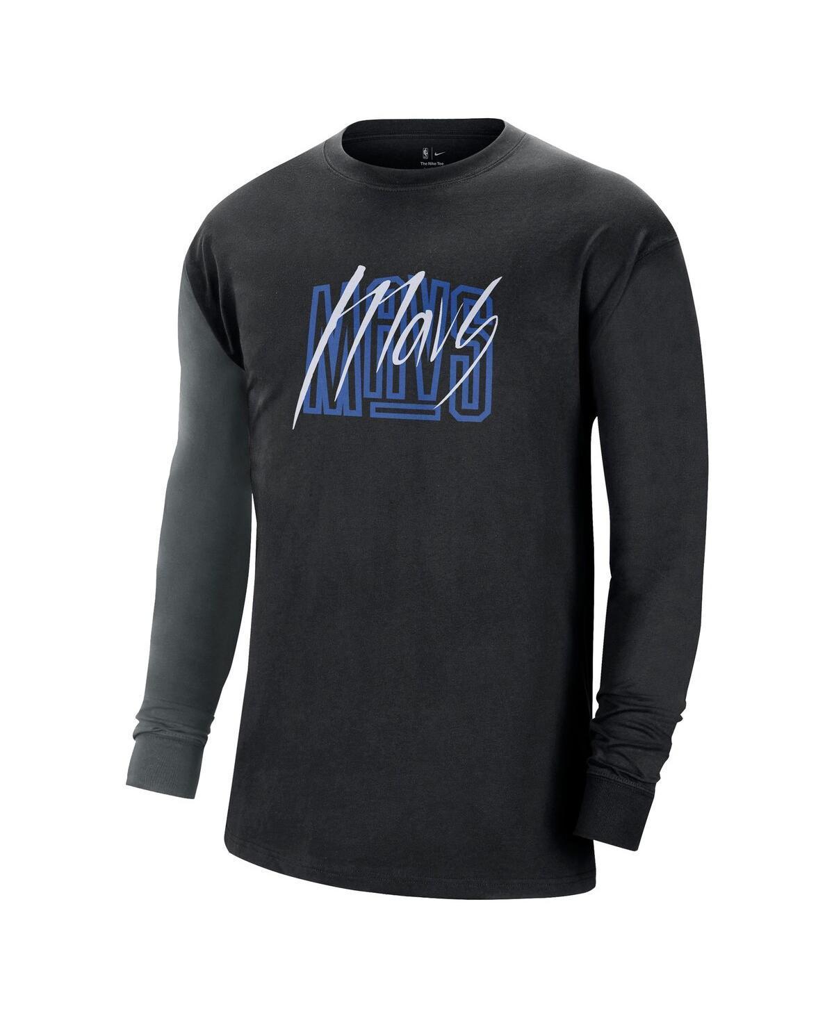 Mens Nike Black Dallas Mavericks Courtside Versus Flight MAX90 Long Sleeve T-shirt Product Image