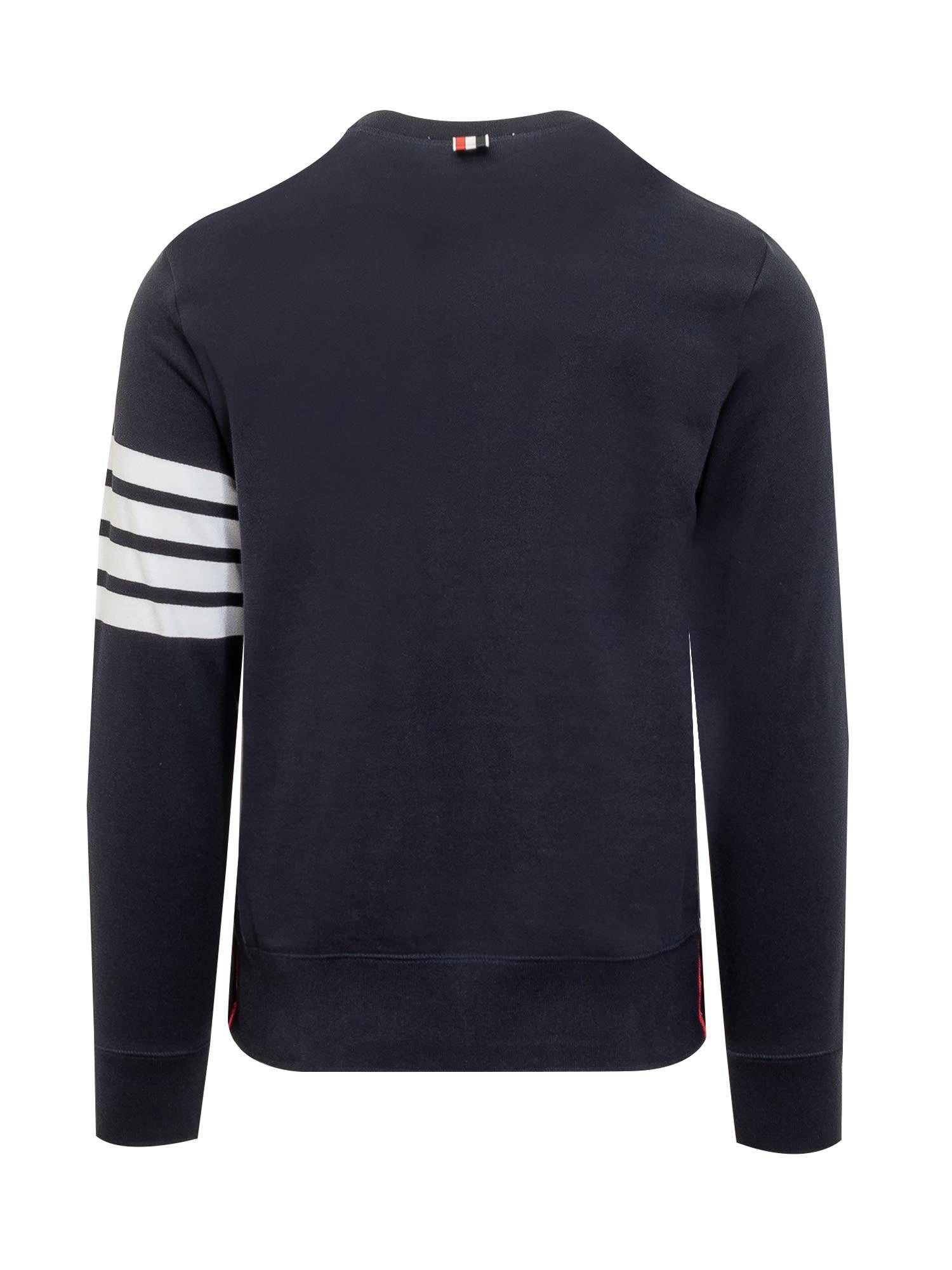 Men's Bar Striped Sleeve Sweatshirt In Navy Product Image