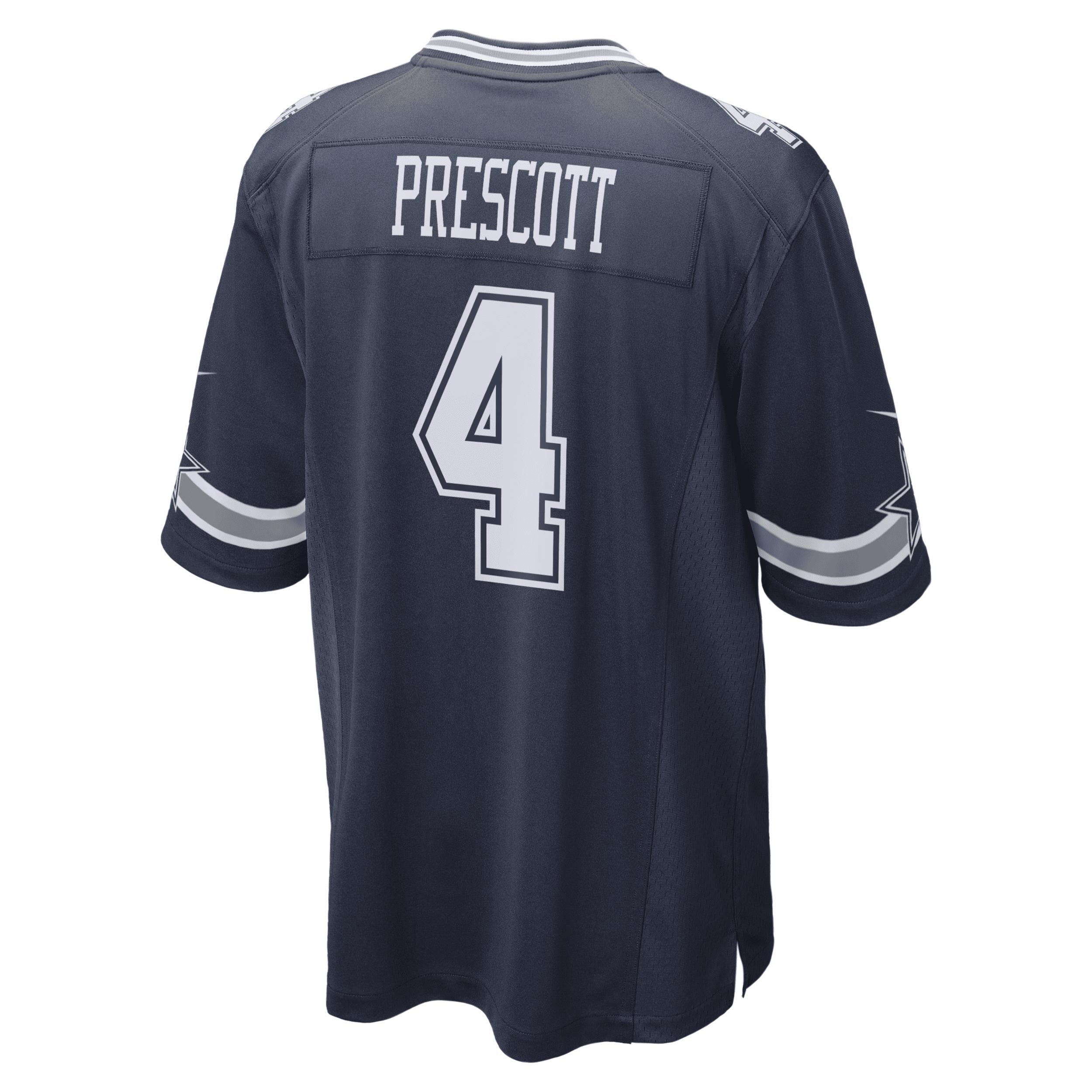 Mens Dak Prescott Navy Dallas Cowboys Game Team Jersey - Navy Product Image